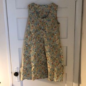 Handsewn ditsy floral button-up dress